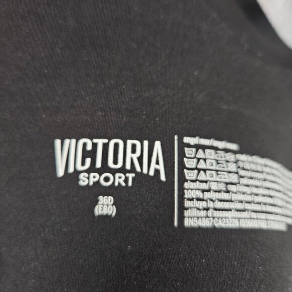 Victoria Sport Black High Impact Padded Sports Bra 36D sports Bra full coverage - Picture 5 of 7